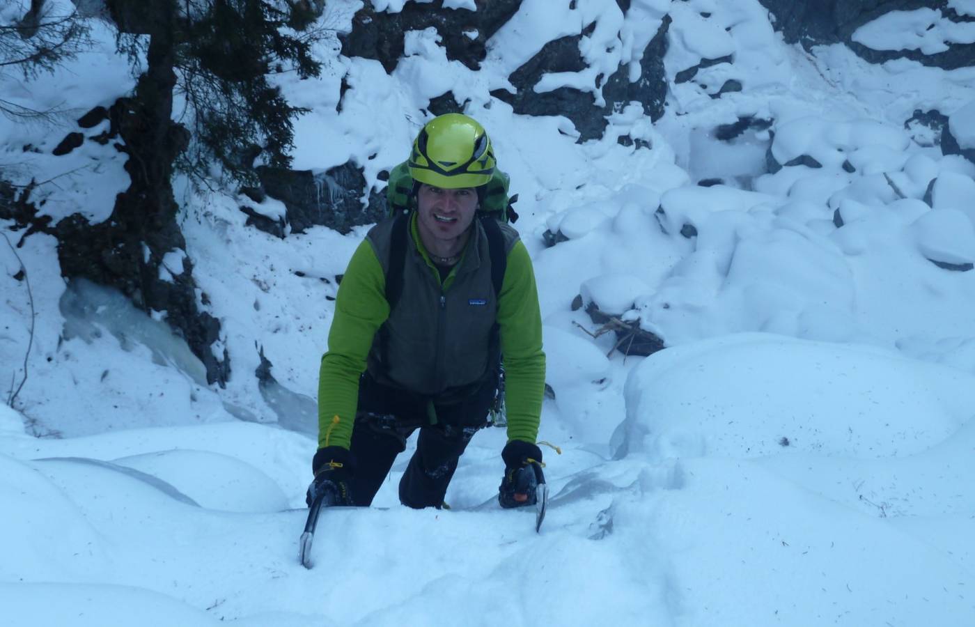 Ice climbing in the Tinne Valley